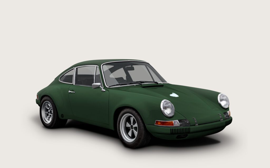 Green electric Porsche 911 ST by Everrati