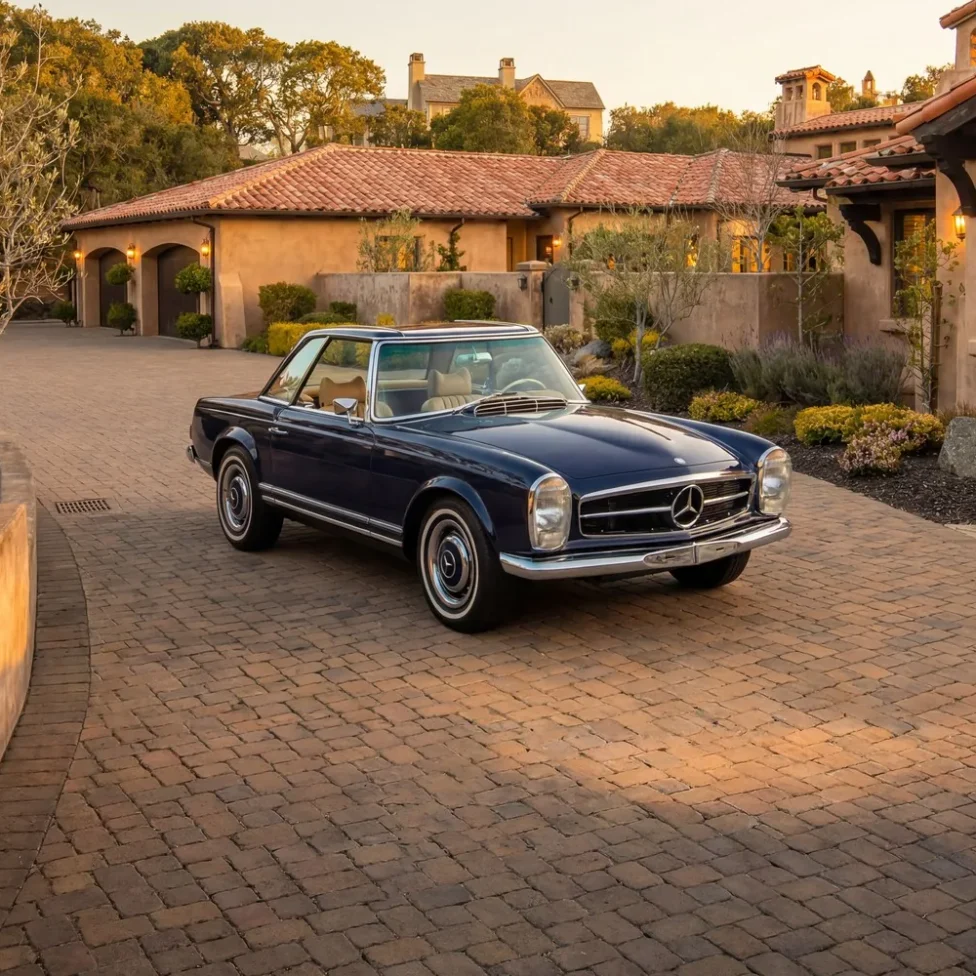 Everrati Mercedes-Benz W113 SL Pagoda with its hardtop fitted