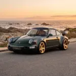 Electric Porsche 911 (964) by Everrati on a coastal road